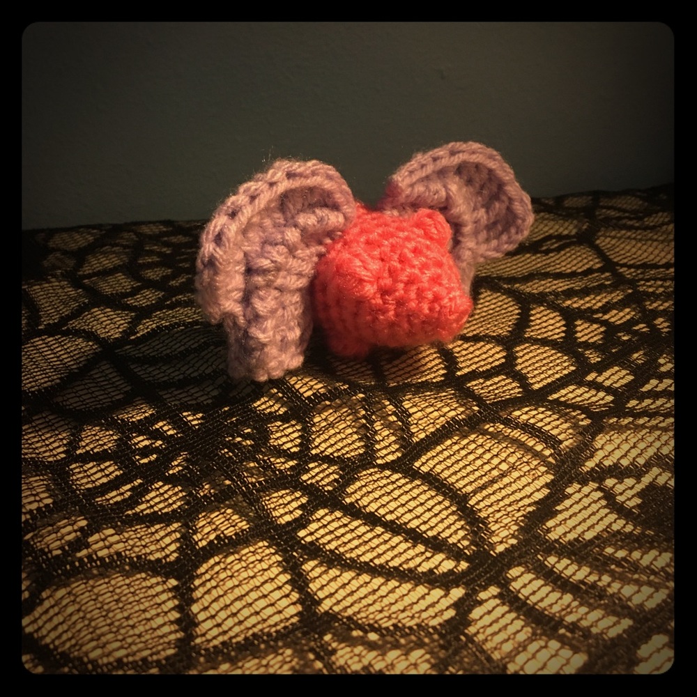 Handmade Crochet Flying Pig